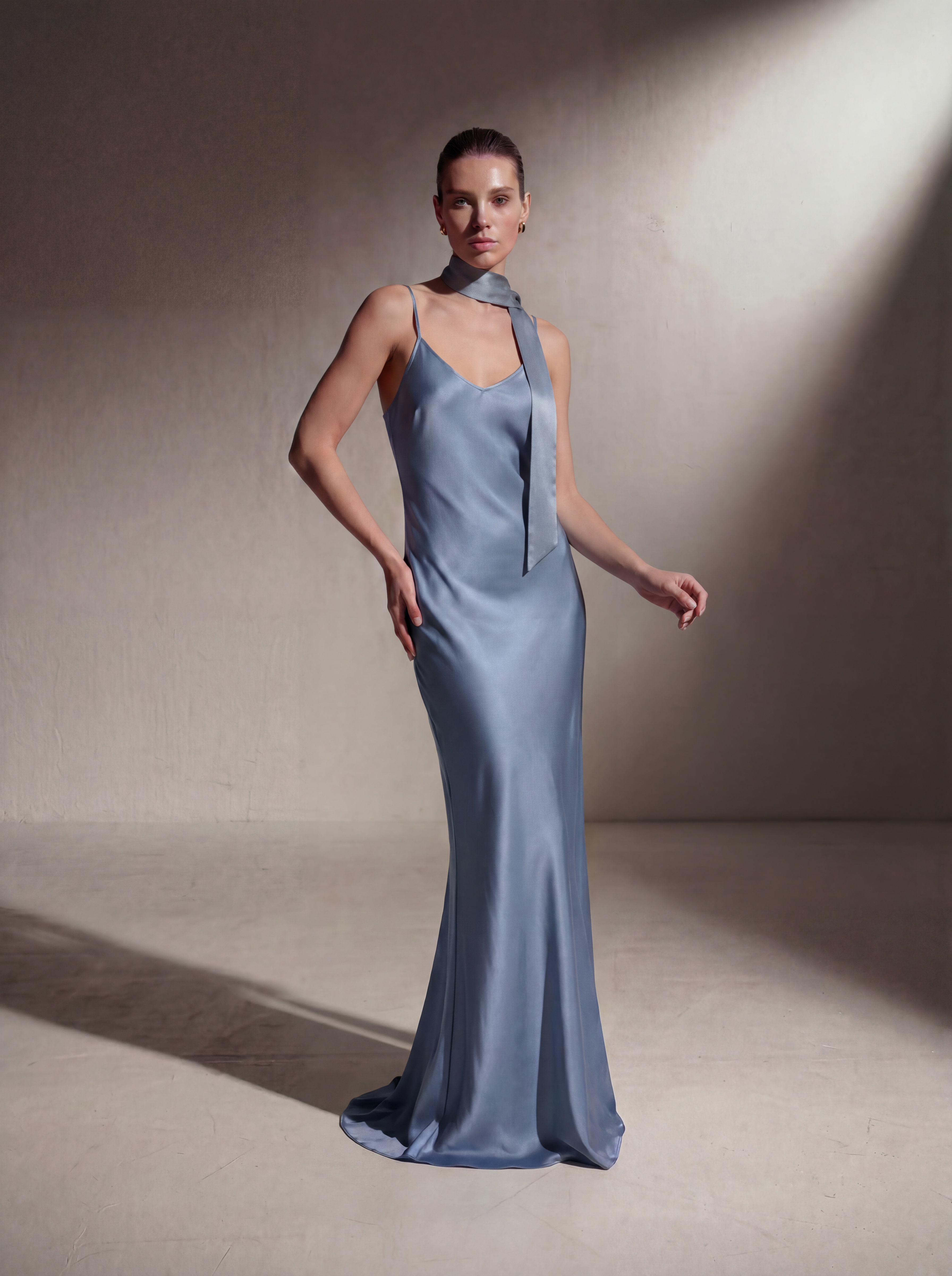 新品未使用 bibiy CELESTINE DRESS Celestine Silk Bias-Cut Gown | Luxury Ethereal Liquid Silk Slip