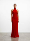 Silk Halter Neck Gown